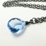 Tanzanite Blue Necklace - Quartz Jewelry - Dark..