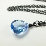 Tanzanite Blue Necklace - Quartz Jewelry - Dark..